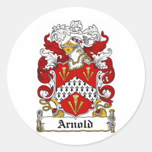 PEGATINA REDONDA ARNOLD FAMILIL CREST - ARNOLD COAT OF ARMS