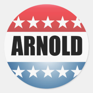 PEGATINA REDONDA ARNOLD SCHWARZENEGGER
