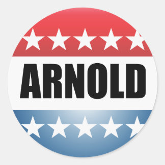 PEGATINA REDONDA ARNOLD SCHWARZENEGGER