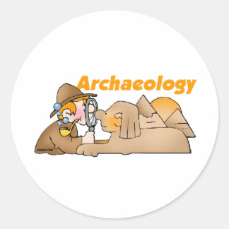Pegatina Redonda Arqueología