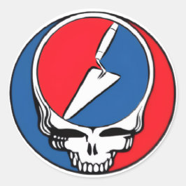 Pegatina Redonda Arqueólogo de agradecimiento