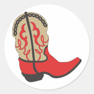 Pegatina Redonda Arranque de Red Cowboy