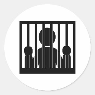 Pegatina Redonda Arresto en prisión