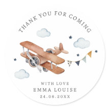 Arriba y lejos, Vintage Watercolor Airplane Baby S