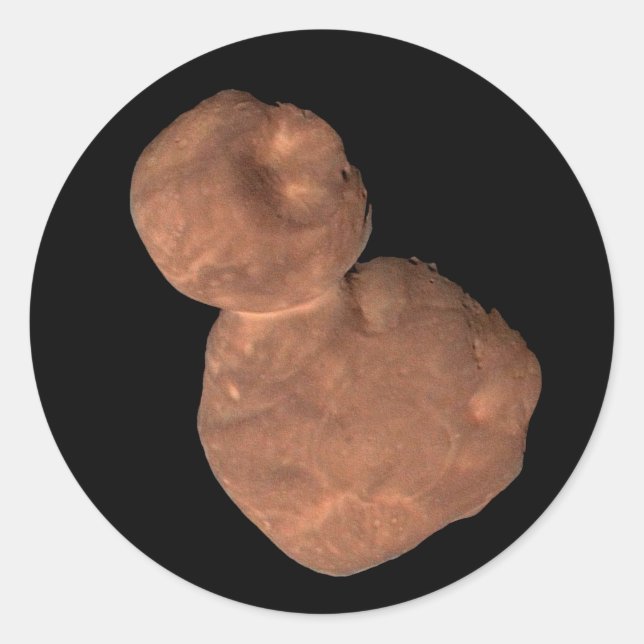 Pegatina Redonda Arrokoth Kuiper Belt (objeto) (Anverso)