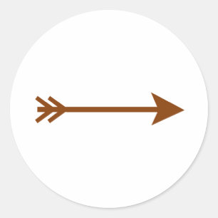 Pegatina Redonda Arrow Brown Directamente El MUSEO Zazzle Gifts