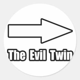 Pegatina Redonda Arrow Evil Twin