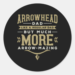 Pegatina Redonda Arrowhead Dad Definition Arrowhead Reclecting Reli