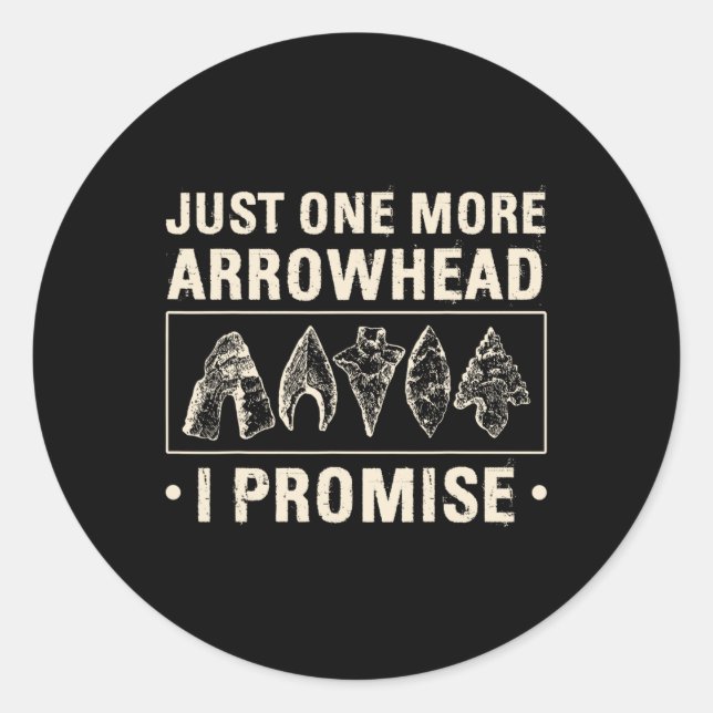 Pegatina Redonda Arrowhead Hunting Arrowhead (Anverso)