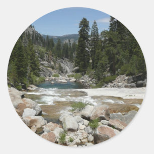 Pegatina Redonda Arroyo Illilouette en el Parque Nacional Yosemite