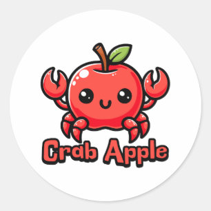 Pegatina Redonda Arroz de manzana de manzana