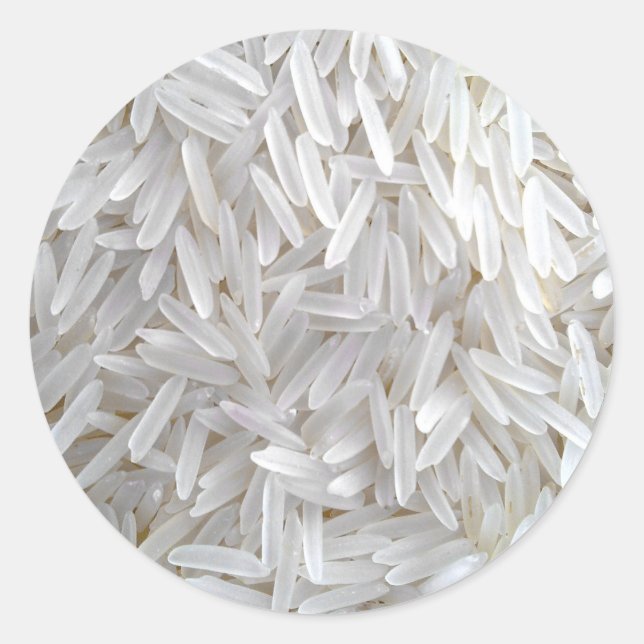 Pegatina Redonda Arroz delicioso (Anverso)