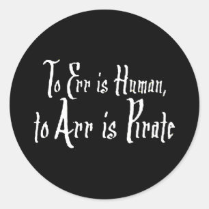 Pegatina Redonda Arrr Pirate