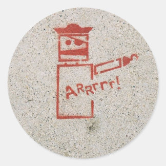 Pegatina Redonda Arrrr
