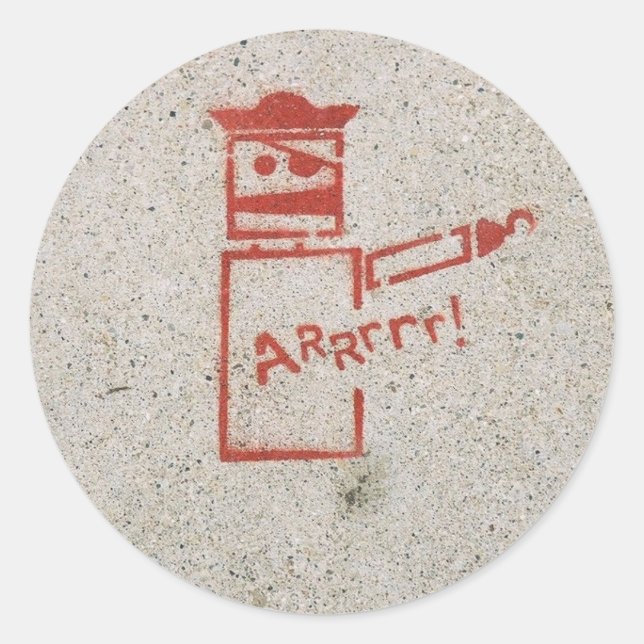 Pegatina Redonda Arrrr (Anverso)