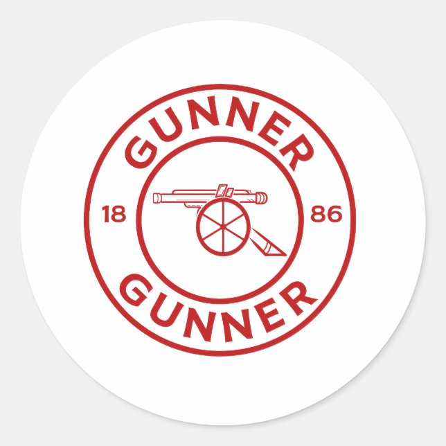 Pegatina Redonda Arsenal gunner (Anverso)