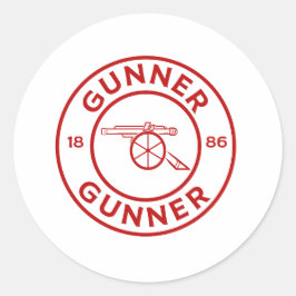 Pegatina Redonda Arsenal gunner