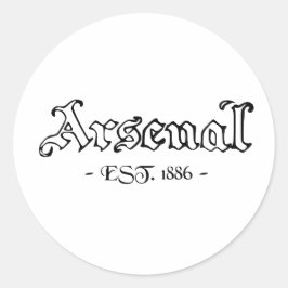 Pegatina Redonda Arsenal Retro