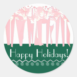 PEGATINA REDONDA ART DECO