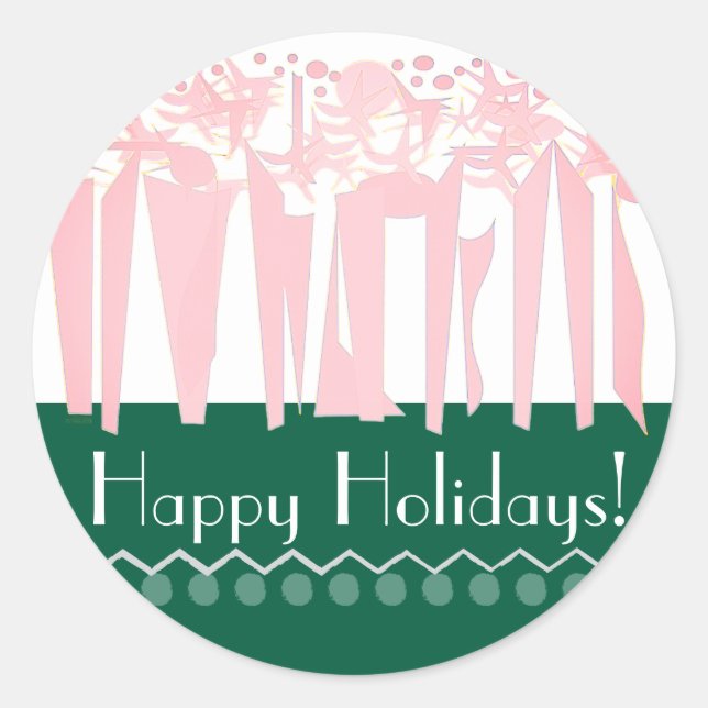 PEGATINA REDONDA ART DECO (Anverso)