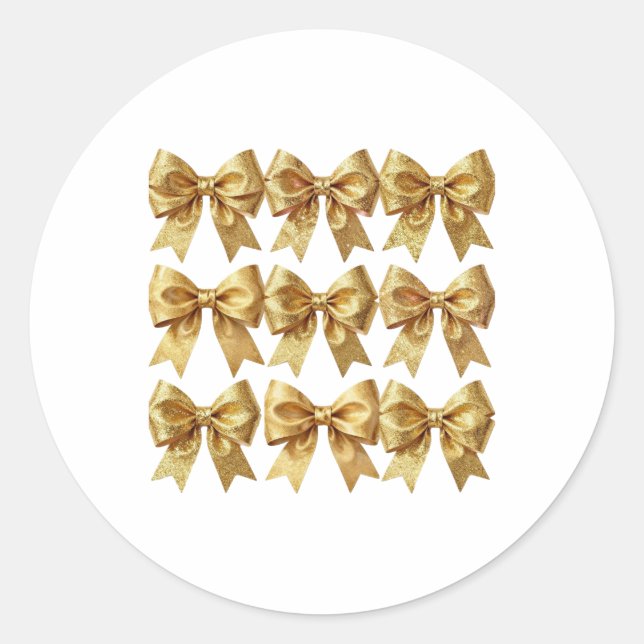 Pegatina Redonda Art Deco Opulence Geometric Patterns (Anverso)