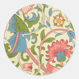 Pegatina Redonda Art nouveau lodden pattern - William Morris