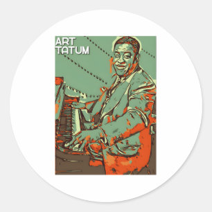 Pegatina Redonda Art Tatum