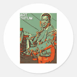 Pegatina Redonda Art Tatum