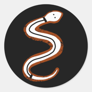 Pegatina Redonda arte aborigen petrogyph australia símbolo nativo