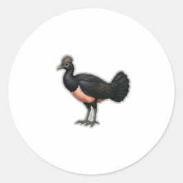 Pegatina Redonda Arte de ave Maleo rara - Iconica fauna silvestre i