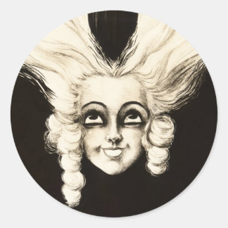 Pegatina Redonda Arte de estilo Art. 1920 del Aristocrat francés Wi