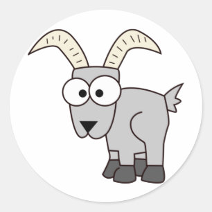 PEGATINA REDONDA ARTE DE GOAT