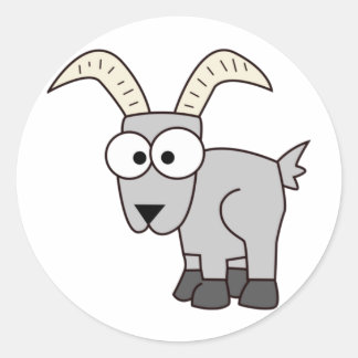 PEGATINA REDONDA ARTE DE GOAT
