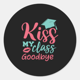 Pegatina Redonda Arte de graduación Adiós a Kiss My Class