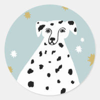 Arte de Ilustracion abstracto de perro de Dalmacia