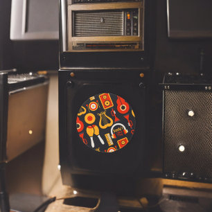 Pegatina Redonda Arte de instrumentos musicales