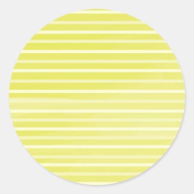 Pegatina Redonda arte de la acuarela de rayas (Anverso)