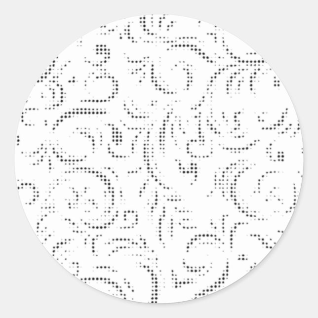 Pegatina Redonda Arte de línea, canguro, fantasma (Anverso)