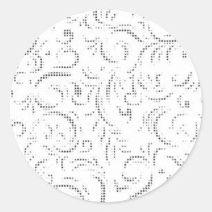 Pegatina Redonda Arte de línea, canguro, fantasma