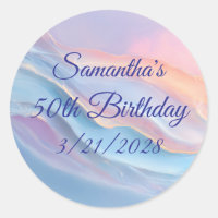 Arte de Piedra Preciosa Opalescente Cumpleaños 50