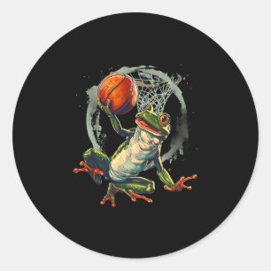 Pegatina Redonda Arte de Sketll Rana Sapo Slam Dunk Sketll Hoop