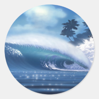 Pegatina Redonda Arte de Surf de Steven Power no es para contarle.