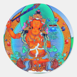 Pegatina Redonda arte de tatuajes de dios del tibetano oriental de 