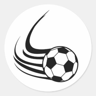 Pegatina Redonda Arte de velocidad de fútbol
