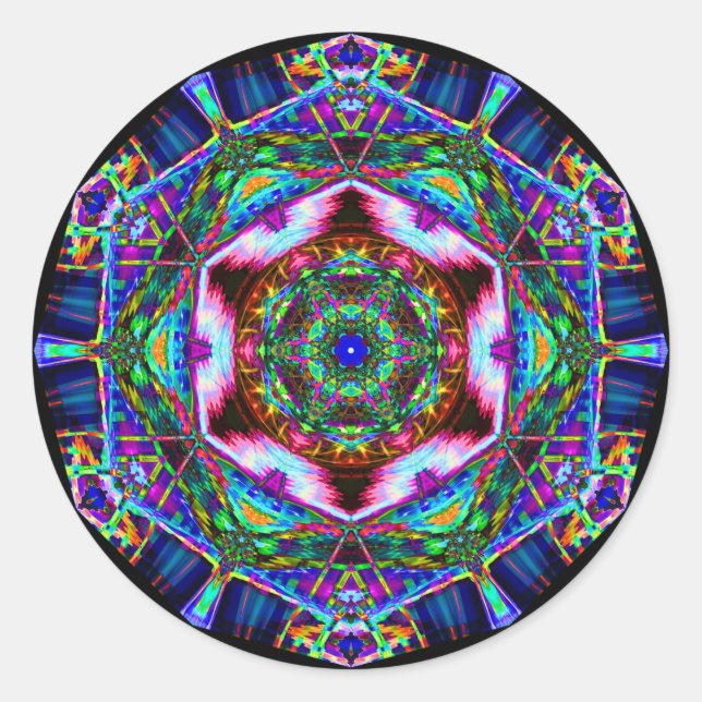 Pegatina Redonda Arte del humo (Anverso)