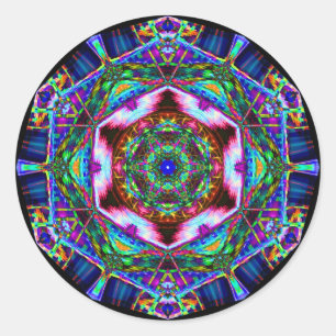 Pegatina Redonda Arte del humo