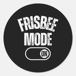 Pegatina Redonda Arte divertido de Frisbee para hombres y mujeres D
