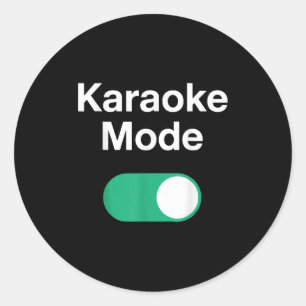 Pegatina Redonda Arte Divertido de Karaoke para Hombres Mujeres Can