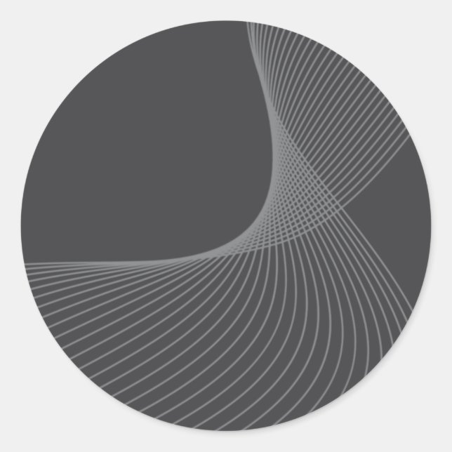 Pegatina Redonda Arte elegante, moda, sencillo, moderno de patrones (Anverso)