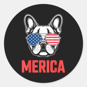 Pegatina Redonda Arte genial de Bulldog Francés para hombres, mujer